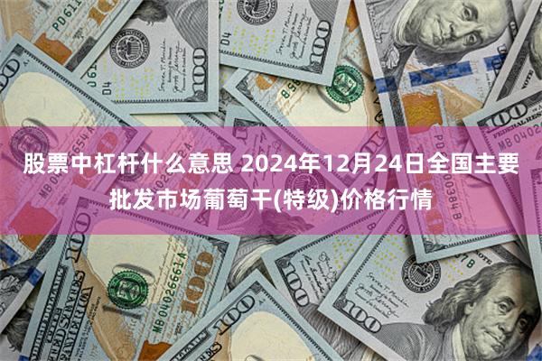 股票中杠杆什么意思 2024年12月24日全国主要批发市场葡萄干(特级)价格行情