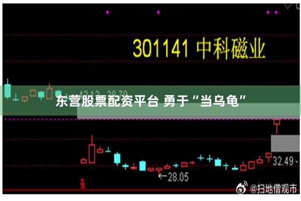 东营股票配资平台 勇于“当乌龟”